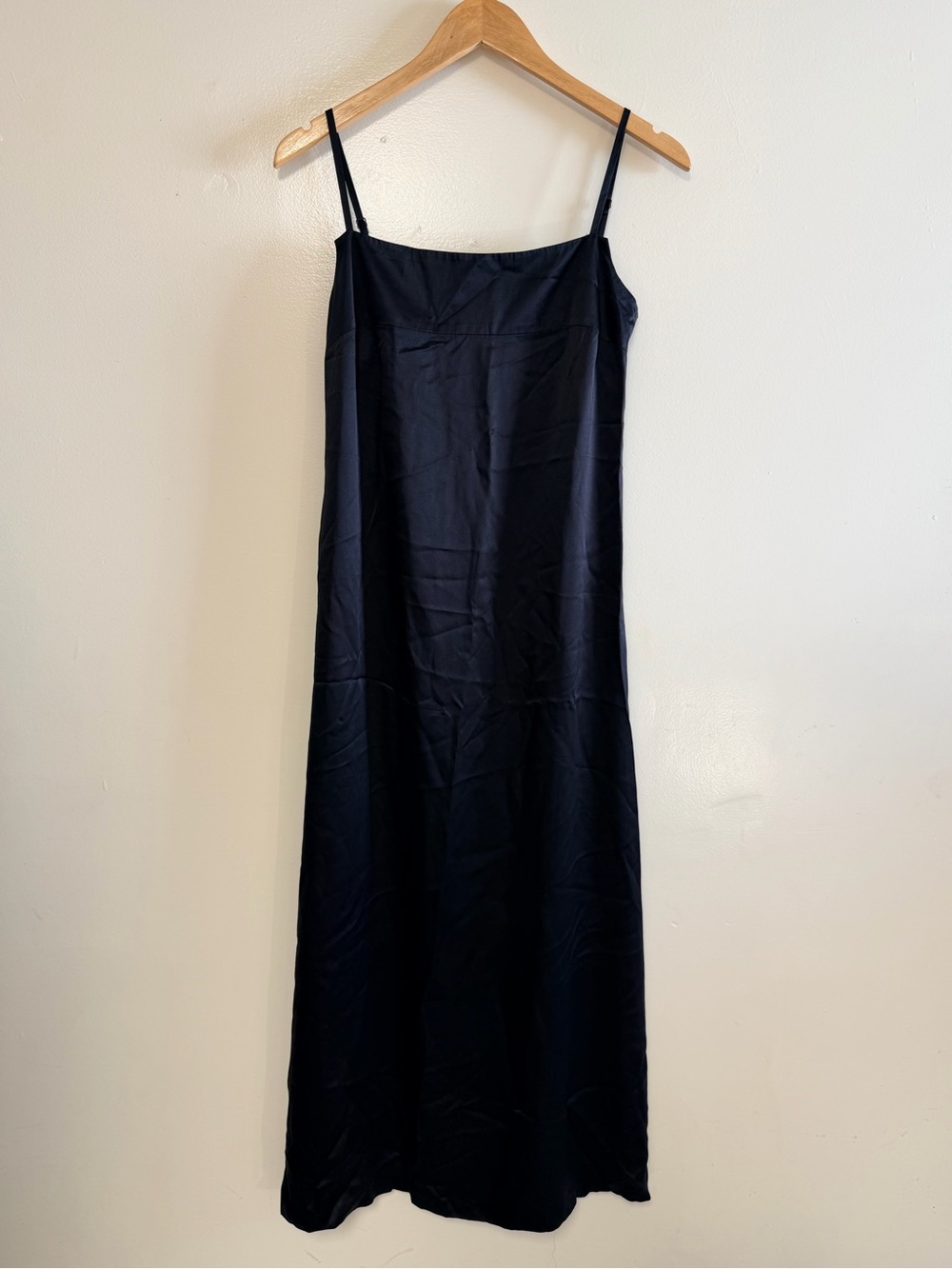 Maison Margiela Black Silk Like Slip Midi Dress No Size tag